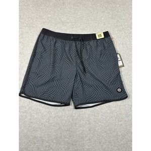 Howler Brothers Warlock Tech Board Shorts Men's Xlarge Grey Checker Stretch‎